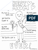 Best Mom Coloring Sheet