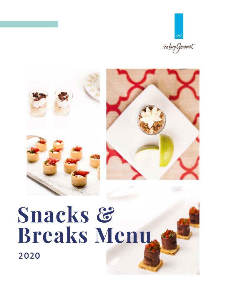 SnacksBreaks Menu2020 Web | PDF | Roasting | Zucchini