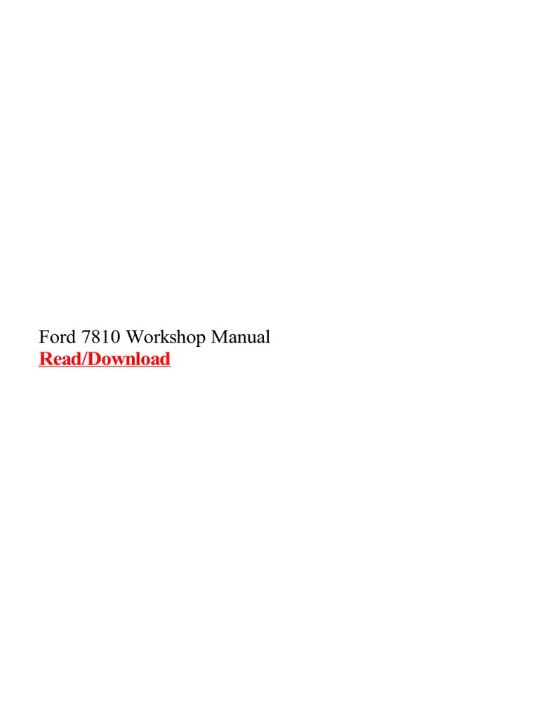 FORD 7610 WORKSHOP MANUAL FREE DOWNLOAD PDF intelligence overview