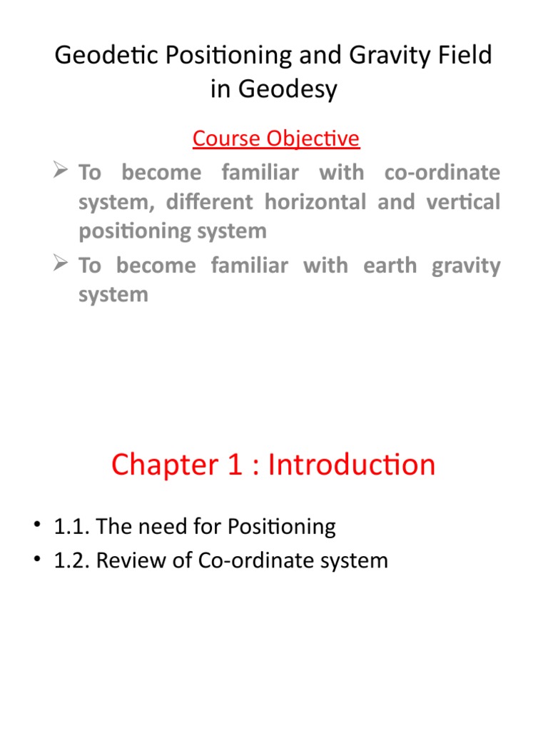 Geodetic Positioning & Gravity Field Insights | PDF | Geodesy ...