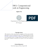 ESO 208A: Computational Methods in Engineering: Department of Civil Engineering IIT Kanpur