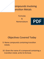 Ionic Compounds Involving Transition Metals: Formulas & Nomenclature