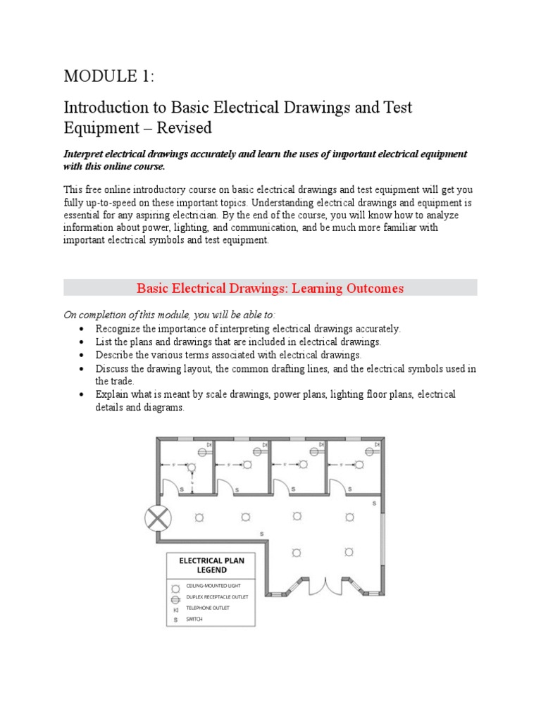 Introduction To Basic Electrical Drawings and Test Equipment Revised PDF Drawing Electrician