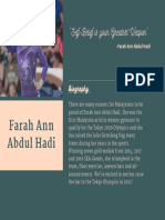 Farah Ann Abdul Hadi: ' Self-Belief Is Your Greatest Weapon'