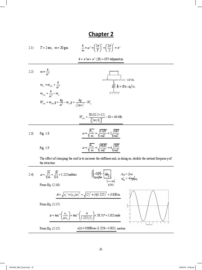 Engineering Vibration Solutions Overview | PDF | Mass | Temporal Rates