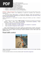 Road Traffic Control: Definition of Traffic Management