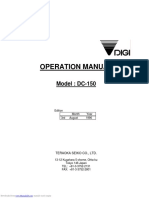 Operation Manual: Model: DC-150