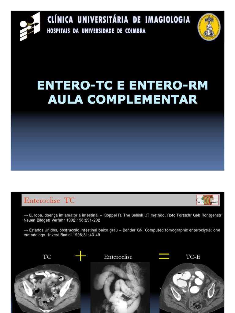 2010 Enterografia e Enteroclise Por TC RM | PDF | Gastroenterologia ...