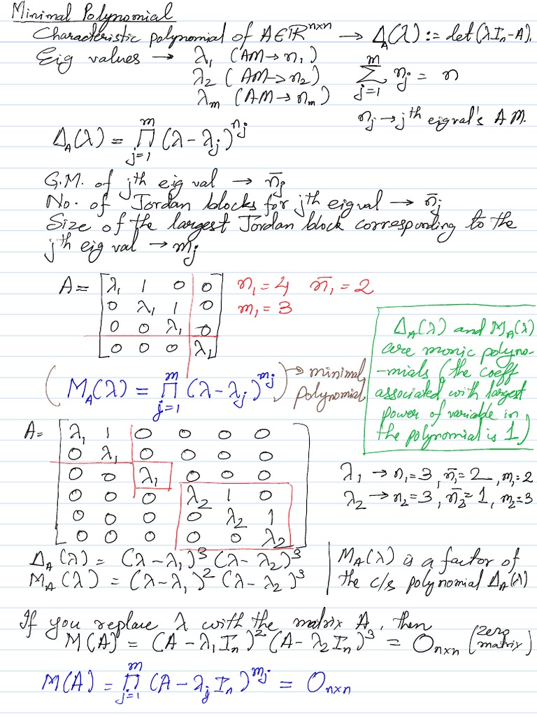 20 - Minimal Polynomial | PDF