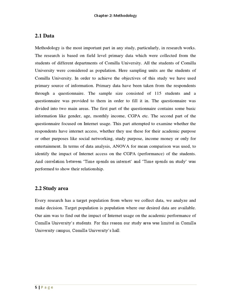 6 Chapter (2) Methodology | PDF | Survey Methodology | Questionnaire