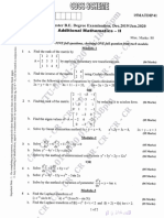 VTU Question Paper of 15MATDIP41 Advanced Mathematics - II Dec - 2019