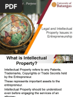 Legal and IP Issues in Entrepreneurship