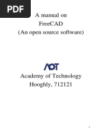 A Manual On Freecad (An Open Source Software)