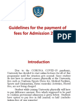 Guidelines For The Payment of Fees For Admission 20-21