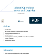 International Operations Management and Logistics: Simona Mancini