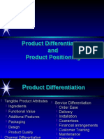 Product Differentiation and Product Positioning