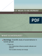 What Does It Mean To Be Human?: Soc Sci 6 - SY 2018 - 2019 - PSHS-MC