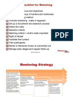 Checklist For Matching: ©mentoring Works