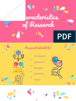 Characteristics of Research: Systematic, Objective, Feasible, Empirical, Clear