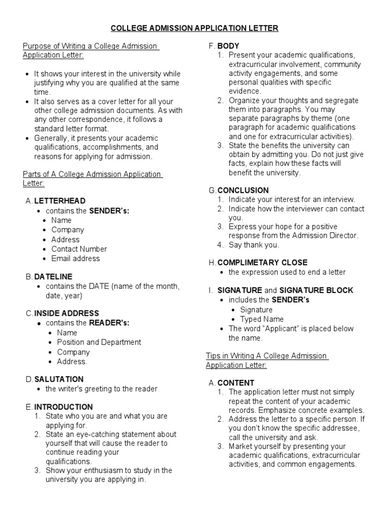 College Admission Application Guide | PDF | University And College ...
