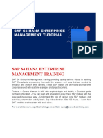 Sap S4 Hana Enterprise Management Tutorial