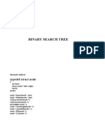 Binary Search Tree: Typedef Struct Node