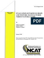 Evaluation of Particle Shape and Texture: Manufactured Versus Natural Sands