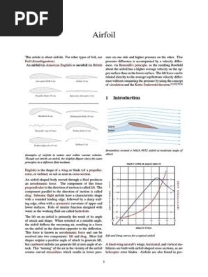 Pdf Airfoil Aerodynamics In Ground Effect For Wide Range