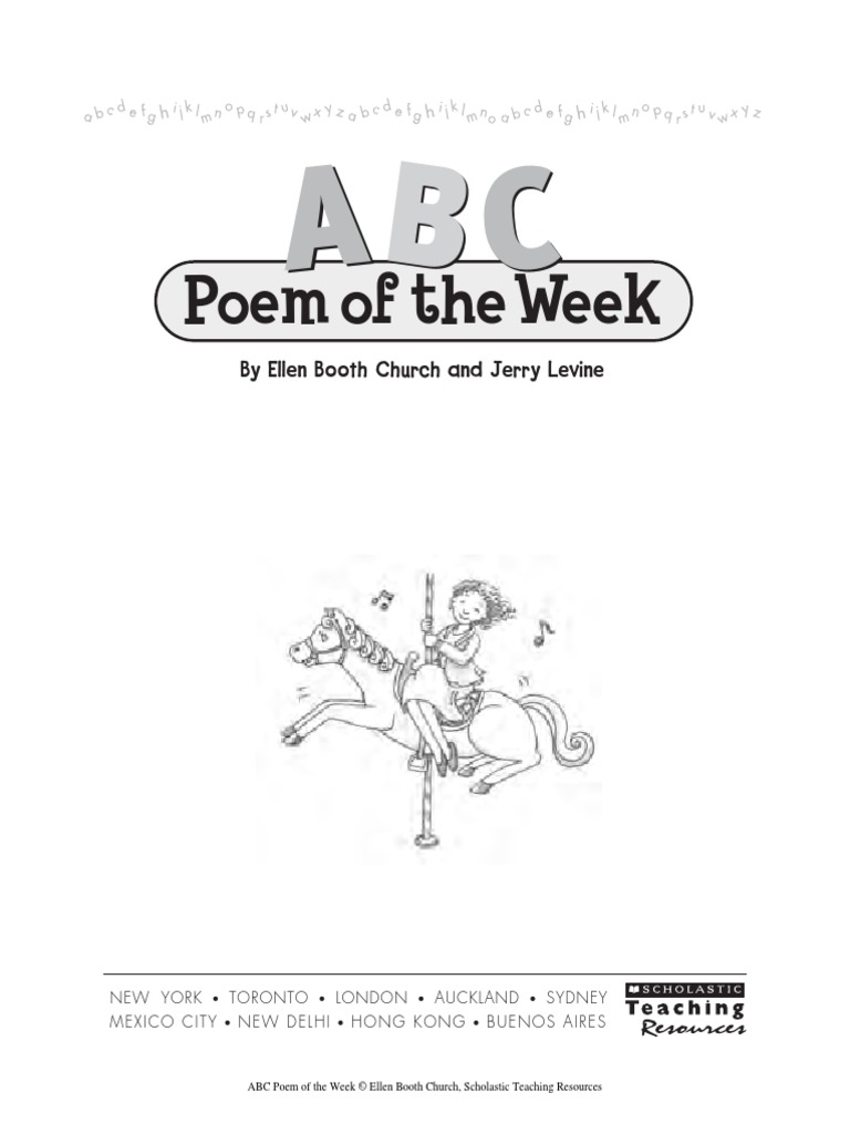 ABC Poem of The Week. 26 Adorable, Alliterative Poems With Companion ...
