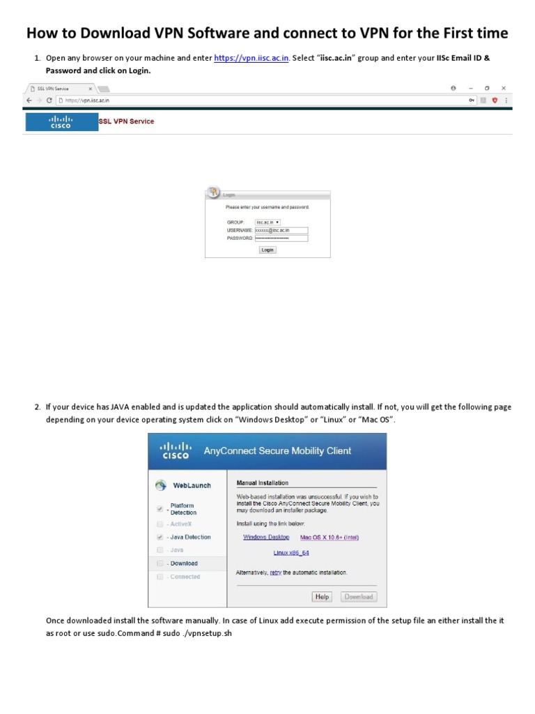 How To Download VPN Software and Connect To VPN For The First Time PDF