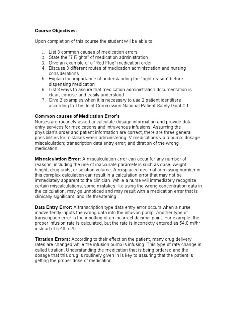 Seven Rights of Medication Administration | PDF | Injection (Medicine ...