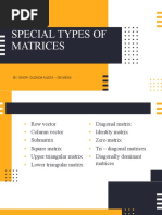 Special Types of Matrices: By: Engr. Glenda Alega - de Mesa