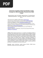 Performance Evaluation of Supervised Machine Learning Techniques For Efficient Detection of Emotions From Online Content