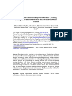 Performance Evaluation of Supervised Machine Learning Techniques For Efficient Detection of Emotions From Online Content