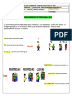 Pronombres personales en el colegio Comfamiliar Putumayo