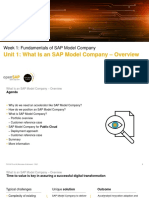 Unit 1: What Is An SAP Model Company - Overview