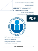Organic Chemistry Laboratory: Report 5: Simple Distillation