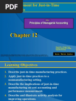 Cost Management For Just-in-Time Environments: Principles of Managerial Accounting