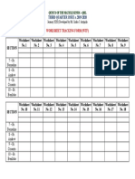 Worksheet Tracking Form