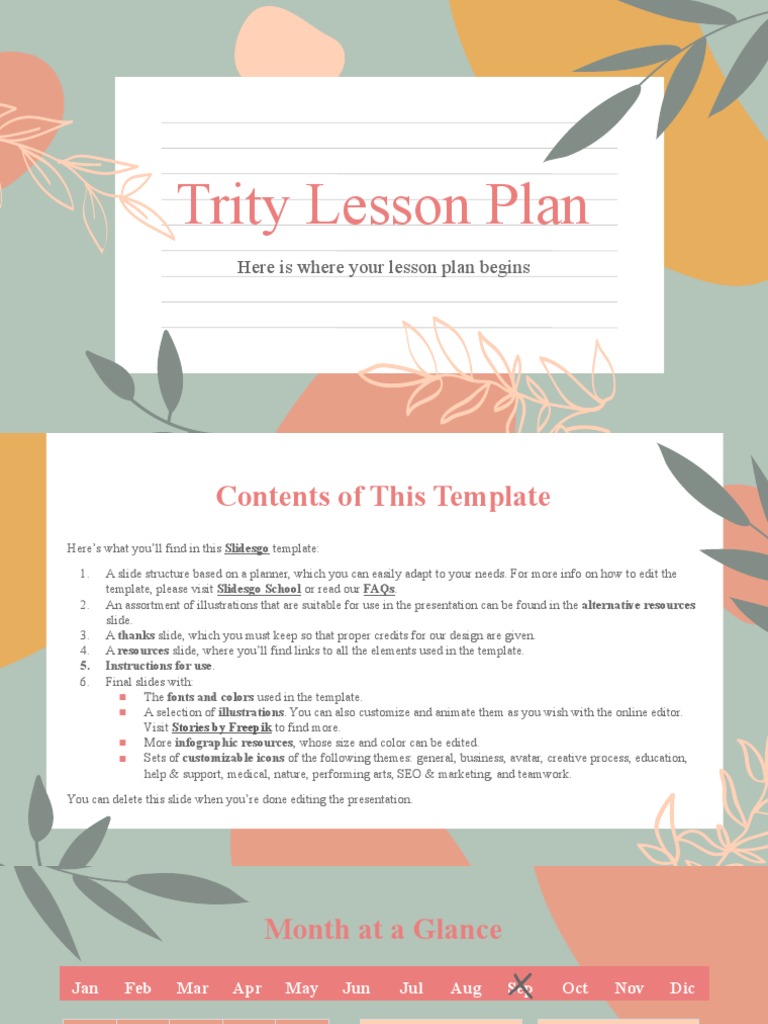 Trity Lesson Plan by Slidesgo | PDF | Planets | Solar System