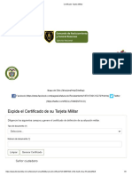 Certificado Tarjeta Militar