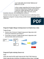 Pertemuan V Pengaruh Variabel Ekonomi Terhadap Konservasi SDA