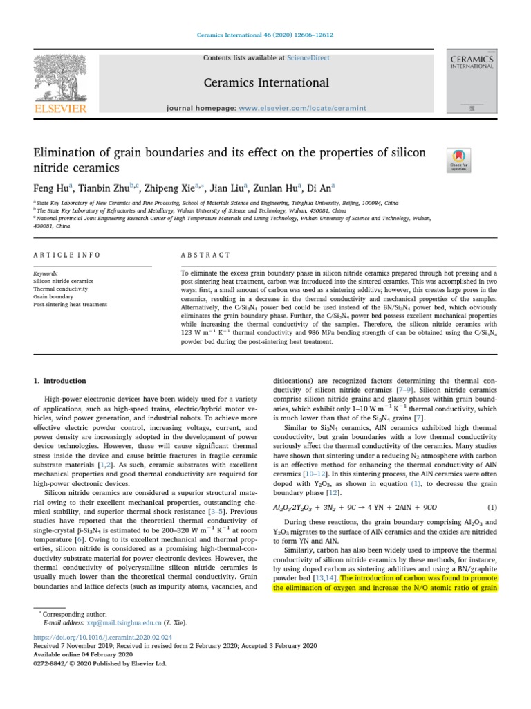 Ceramics International Sciencedirect PDF Ceramics Sintering