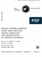 Silicon Nitride-Aluminum Oxide Solid Solution (Siaion) Formation and Densification by Pressure Sintering