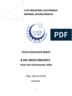 Course Report CKT ANA II 18