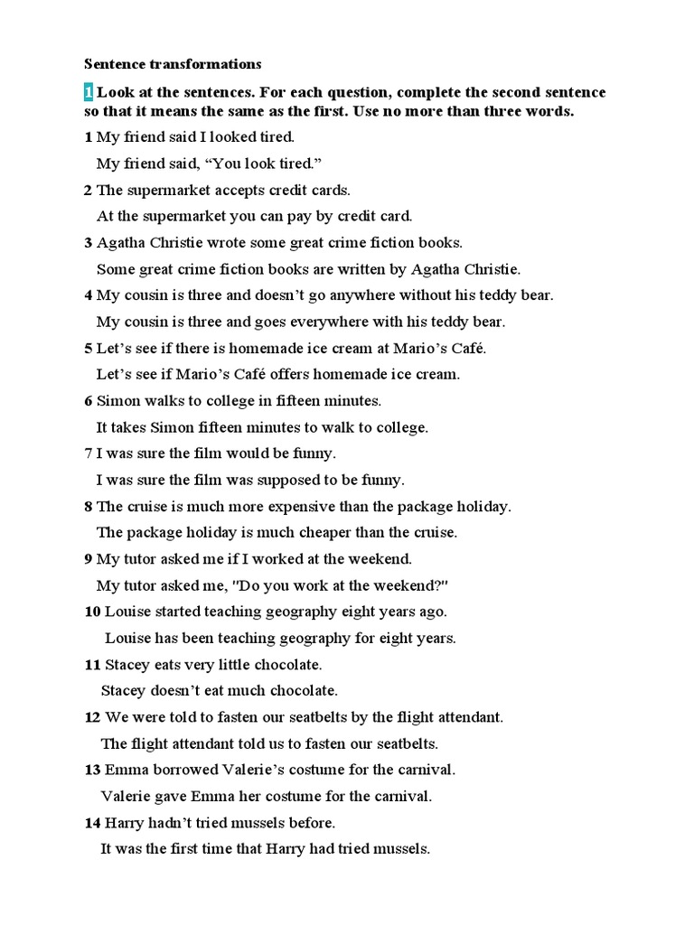 Transforming Sentences A Guide to Concisely Conveying Meaning Through