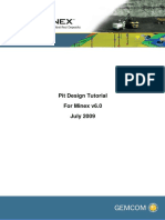 Pit Design Tutorial For Minex v6.0 July 2009