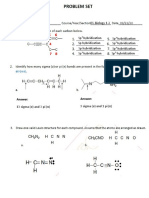 Organic Molecules Problem set No. 2