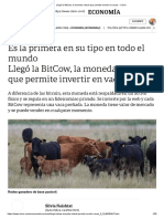 Llegó La BitCow, La Moneda Virtual Que Permite Invertir en Vacas - Clarín - 20200524