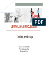 Predavanje 1. Uvodno Predavanje Upravljanje Projektima